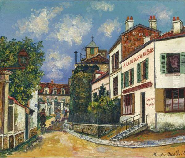 Scene De Rue Oil Painting by Maurice Utrillo