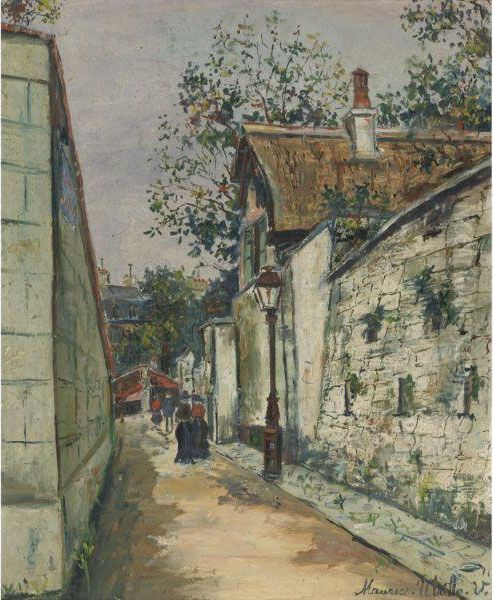Chaumiere De Henri Iv A Montmartre Oil Painting by Maurice Utrillo