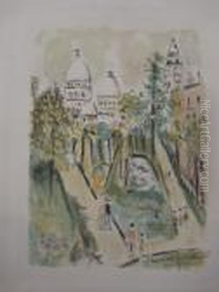Paris Capitale Oil Painting by Maurice Utrillo