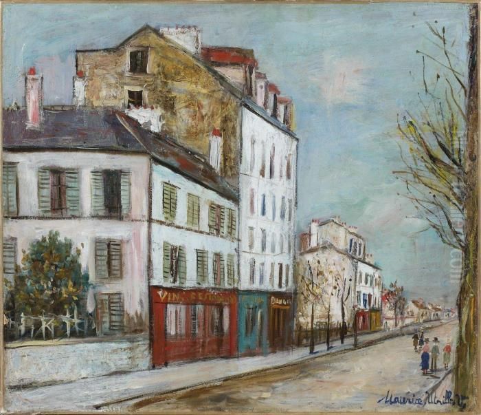Rue A Sannois Oil Painting by Maurice Utrillo