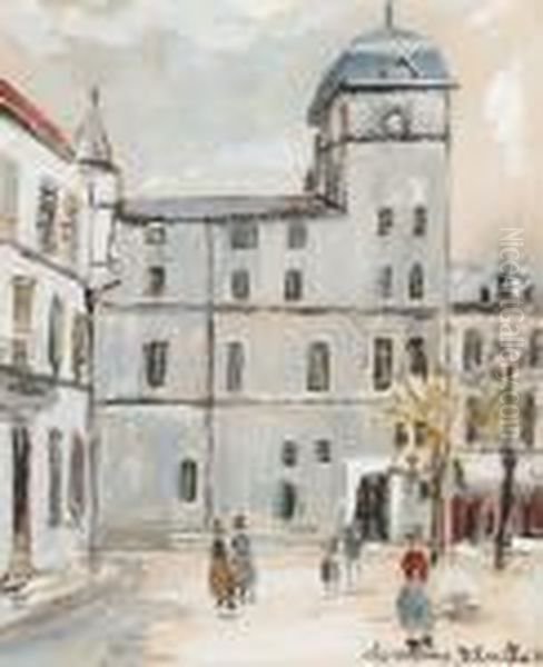 Le Vieux College Oil Painting by Maurice Utrillo