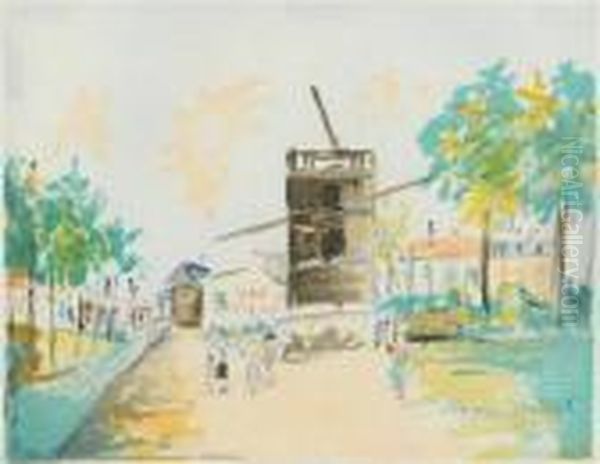 Montematre Oil Painting by Maurice Utrillo