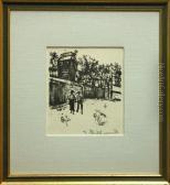 Le Moulin De La Galette Oil Painting by Maurice Utrillo