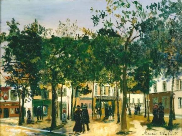 La Place Du Tertre Oil Painting by Maurice Utrillo
