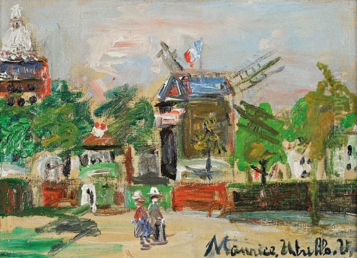 Moulin De La Galette A Montmartre Oil Painting by Maurice Utrillo