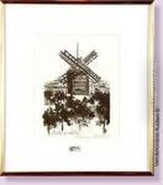 Le Moulin De La Galette Oil Painting by Maurice Utrillo