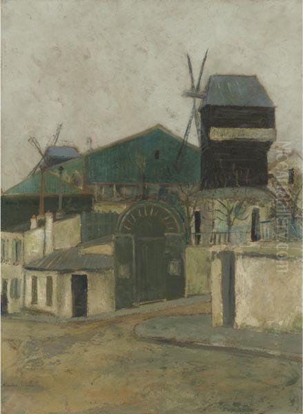 Le Moulin De La Galette Oil Painting by Maurice Utrillo