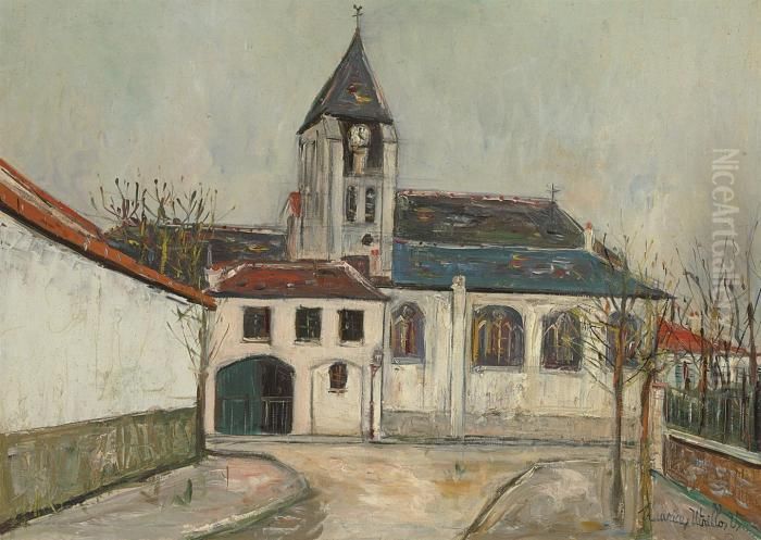 L'eglise De Groslay Oil Painting by Maurice Utrillo