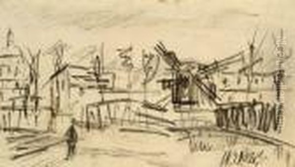 Scene De Rue Oil Painting by Maurice Utrillo