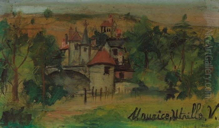 Petit Chateau En Beaujolais Oil Painting by Maurice Utrillo