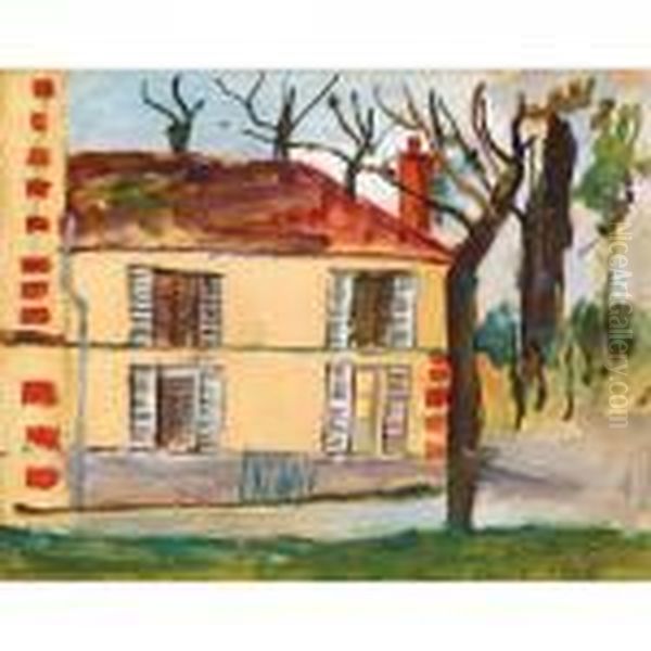 La Maison Oil Painting by Maurice Utrillo
