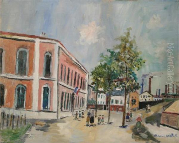 Rue D' Argenteuil Oil Painting by Maurice Utrillo