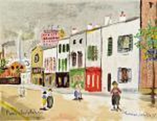 Paris (les Goblins) Oil Painting by Maurice Utrillo
