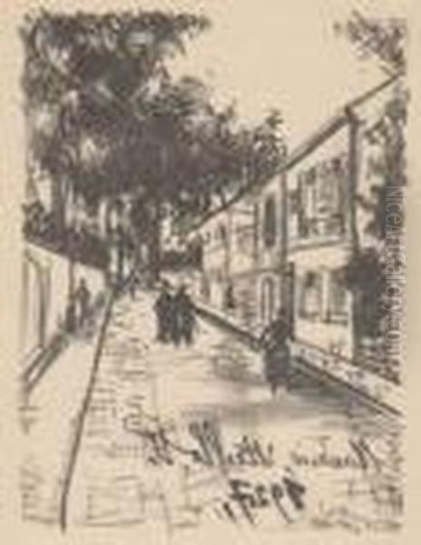 Becon-les Bruyeres Oil Painting by Maurice Utrillo