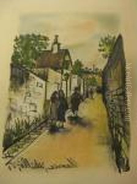 La Rue Saint-vincent. Oil Painting by Maurice Utrillo