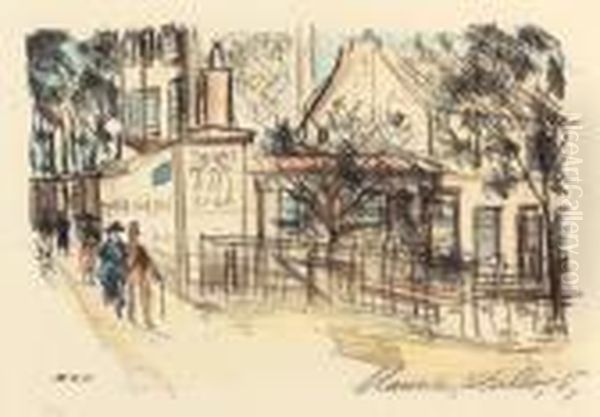 Le Cabaret Du Lapin Agile Oil Painting by Maurice Utrillo