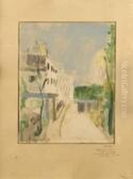 Vue De Paris Oil Painting by Maurice Utrillo