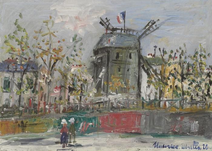 Le Moulin De La Galette Oil Painting by Maurice Utrillo