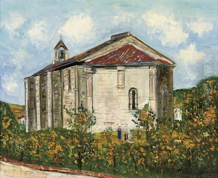 Maison Vaucluze, Chapelle Saint Quentin Oil Painting by Maurice Utrillo