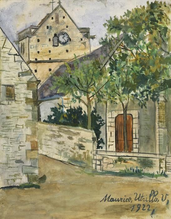 L'eglise Oil Painting by Maurice Utrillo