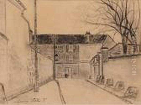 Montmartre (1914) Oil Painting by Maurice Utrillo