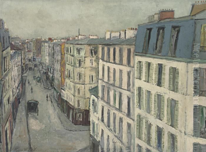 Rue De La Jonquiere Oil Painting by Maurice Utrillo