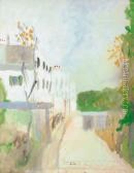 Pas Terminee, Cette Gouache Est 
La Toutederniere Oeuvre Originale De Maurice Utrillo. Il Y 
Travaillaitencore L'avant-veille De Sa Mort Oil Painting by Maurice Utrillo