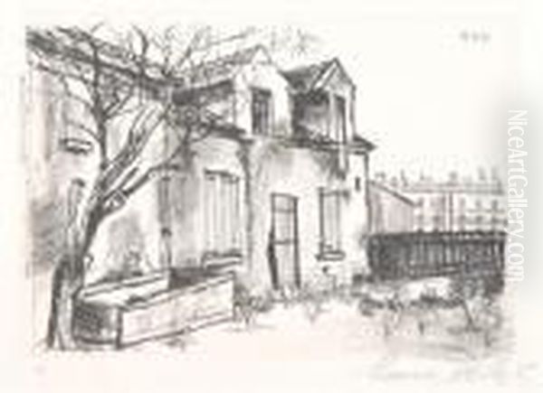 La Ferme Debray Montmartre Oil Painting by Maurice Utrillo