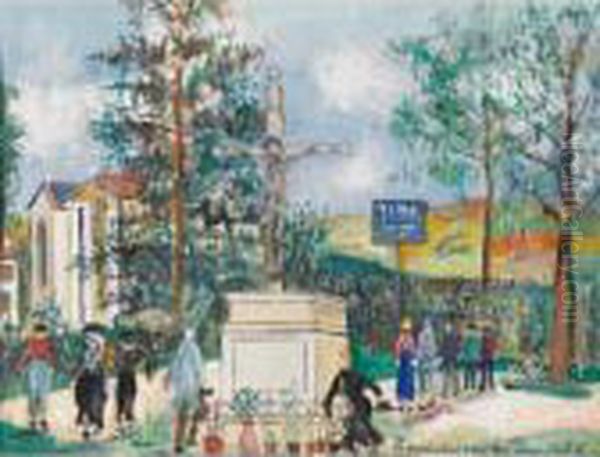 Le Vendredi Saint 6 Avril 1928 Oil Painting by Maurice Utrillo