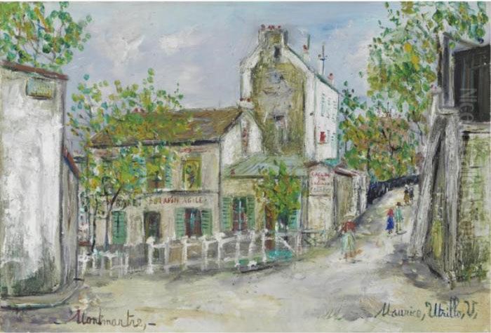 Le Lapin Agile A Montmartre Oil Painting by Maurice Utrillo