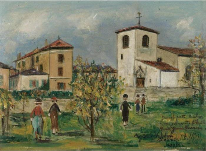 Eglise De Saint-bernard Oil Painting by Maurice Utrillo