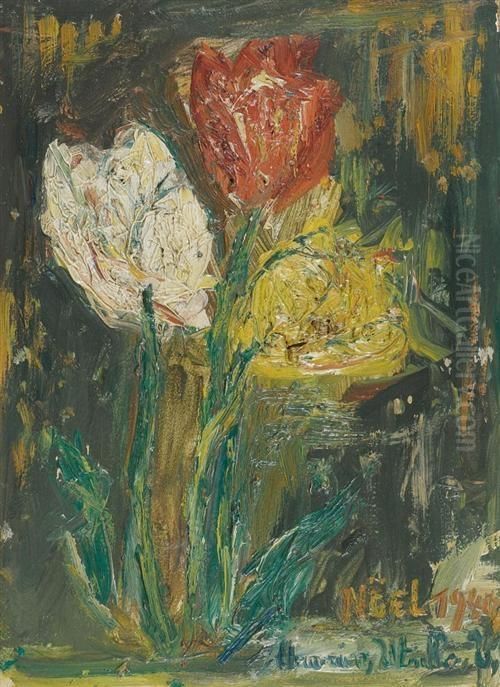 Fleurs De Noel. Oil Painting by Maurice Utrillo
