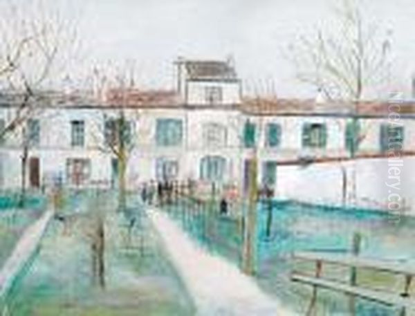 Jardin A Montmagny, Seine-et-oise Oil Painting by Maurice Utrillo