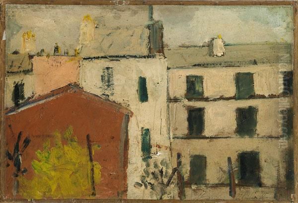 Petites Maisons Blanches Oil Painting by Maurice Utrillo