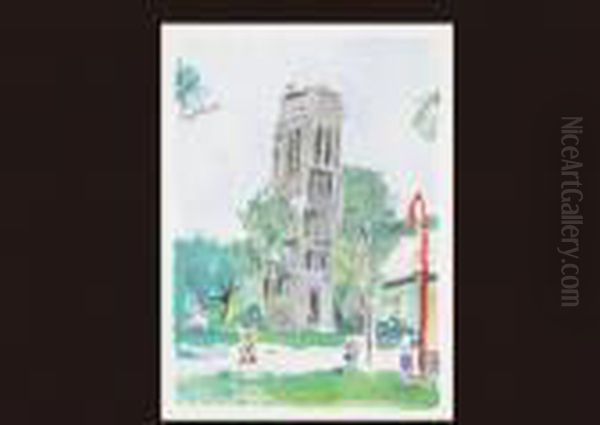 Tour Saint-jacques From Paris Capitale Oil Painting by Maurice Utrillo