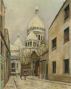Sacre Coeur De Montmartre Et Rue Du Chevalier De La Barre