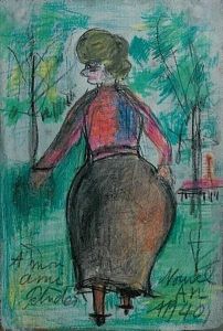 Femme Dans Un Paysage
