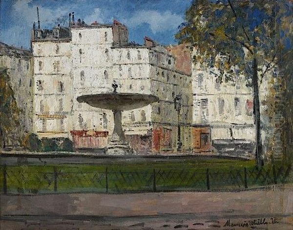 Place Pigalle Oil Painting by Maurice Utrillo