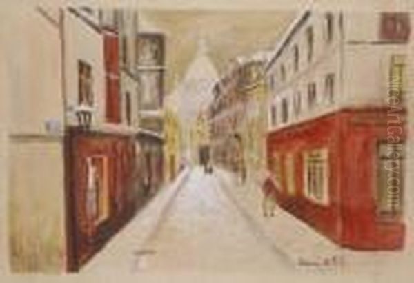 Montmartre Oil Painting by Maurice Utrillo