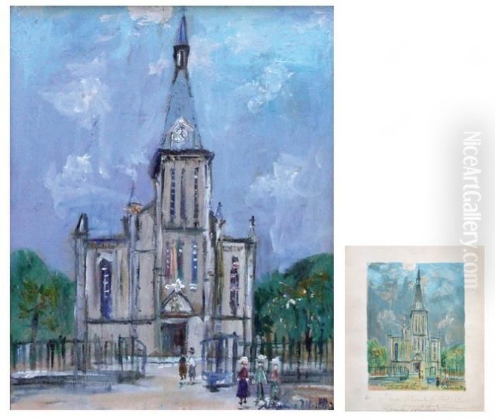 Eglise Du Vesinet Oil Painting by Maurice Utrillo
