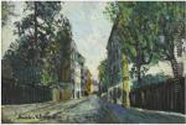 Rue A Sannois Oil Painting by Maurice Utrillo
