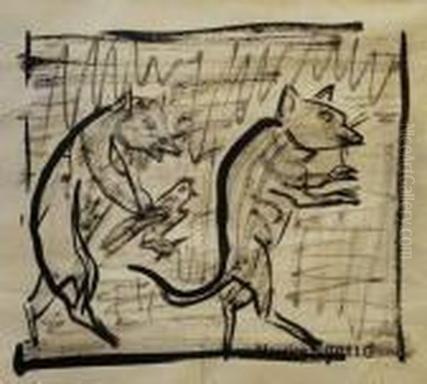 Les Voleurs De Poule Oil Painting by Maurice Utrillo