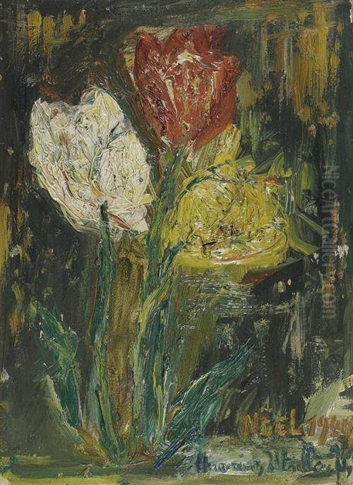 Fleurs De Noel. 1940. Oil Painting by Maurice Utrillo
