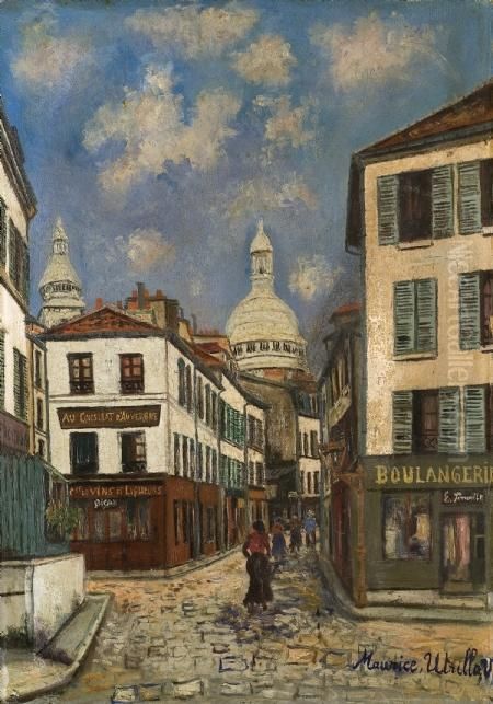 Rue Norvins Oil Painting by Maurice Utrillo