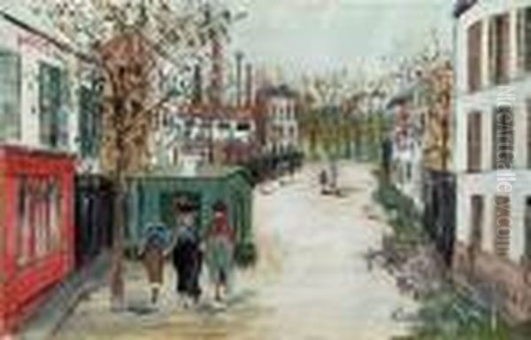 Les Fortifications De Paris Oil Painting by Maurice Utrillo