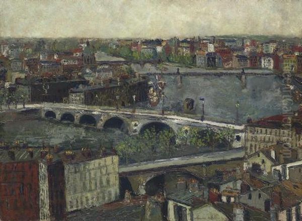 Les Ponts De Toulouse Oil Painting by Maurice Utrillo