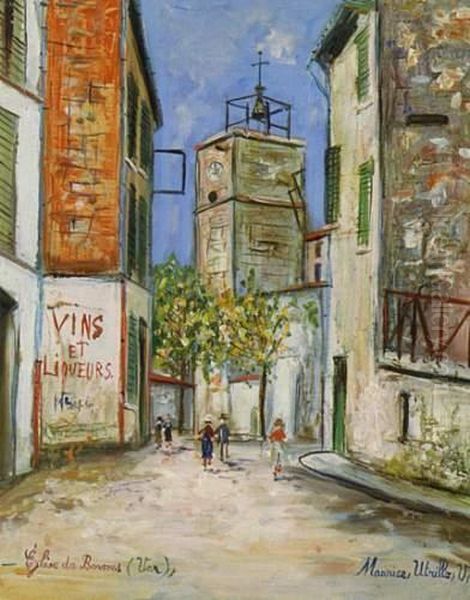 Eglise De Bormes-les-mimosas (var) Oil Painting by Maurice Utrillo