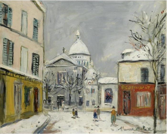 Sacre C?ur Sous La Neige Oil Painting by Maurice Utrillo
