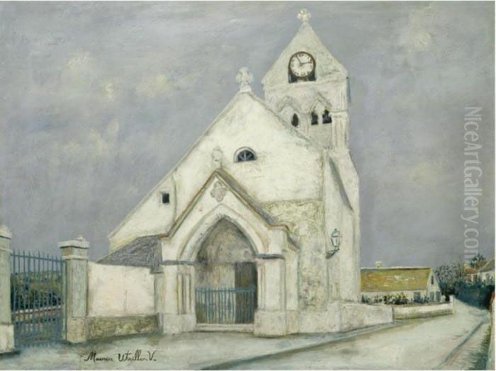La Petite Communiante. Eglise De Deuil Oil Painting by Maurice Utrillo