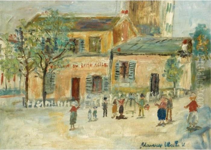 Le Lapin Agile A Montmartre Oil Painting by Maurice Utrillo